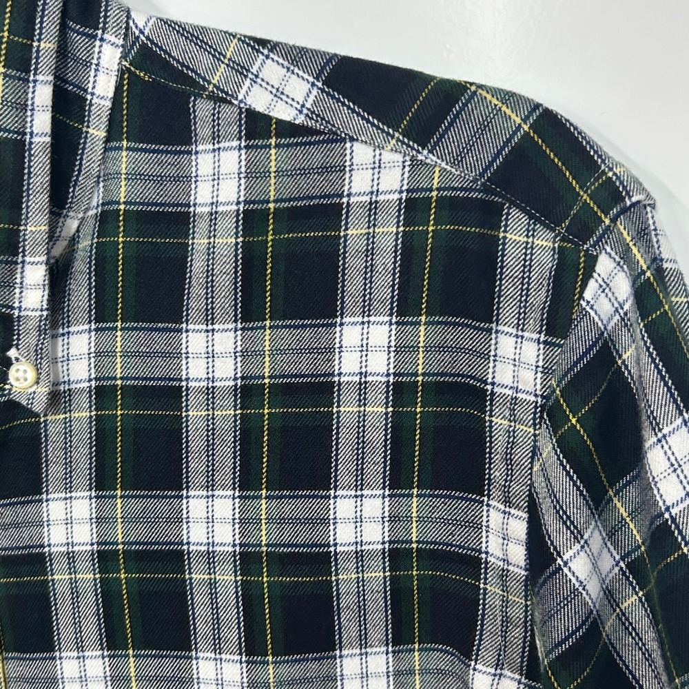 Ralph Lauren Mens Classic Fit Performance Flannel Plaid Button Down Shirt Navy L - Picture 6 of 10